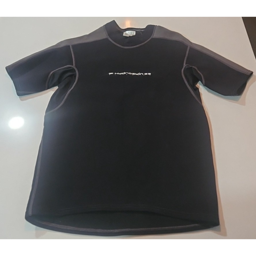 NRS Hydroskin G2 Titanium Kayak Paddling Shirt Mens L Neoprene Black and Gray